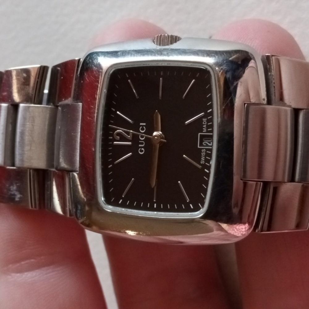 GUCCI Stainless Steel Gray Dial Women's Bracelet Watch 8500L - Picture 7 of 7